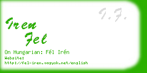 iren fel business card