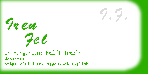 iren fel business card